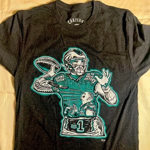 Paul Carpenter Art | Philadelphia Eagles Jalen Hurts T Shirt | S